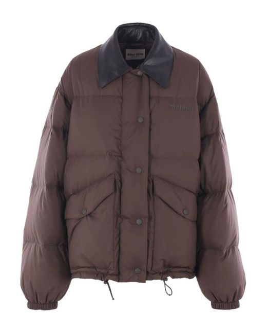 Miu Miu Brown Puffer Jacket