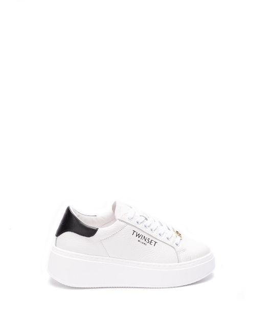 Twin Set White Low-Top Sneakers