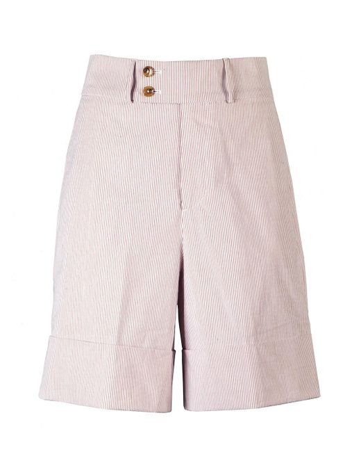 Berwich Pink High Waisted Bermuda Shorts