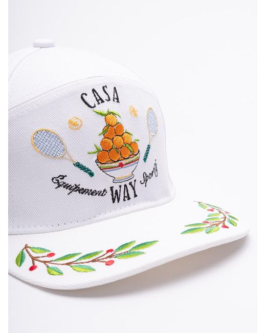 Casablancabrand White Baseball Hat for men