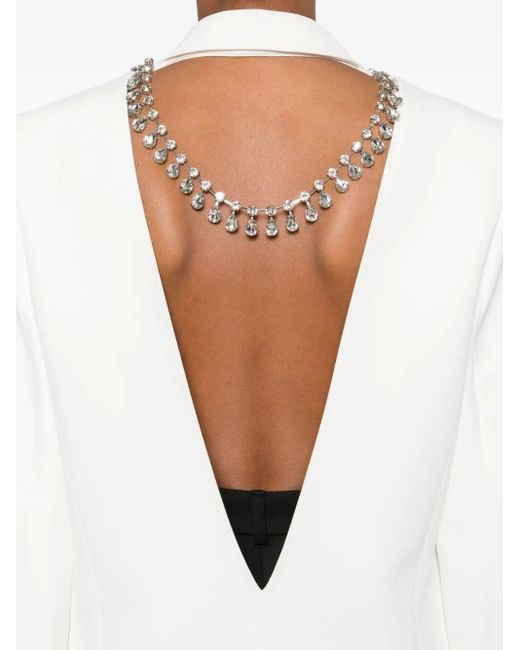 Nissa White Evening Blazer