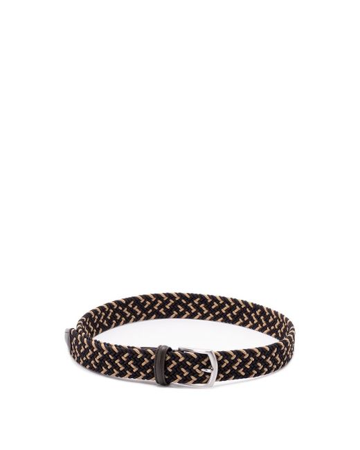 Andersons White Elastic Woven Belt for men