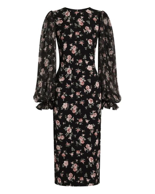 Dolce & Gabbana Black Silk Dress