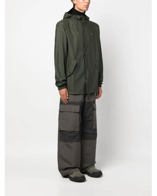 Rains Green Fishtail Jacket for men