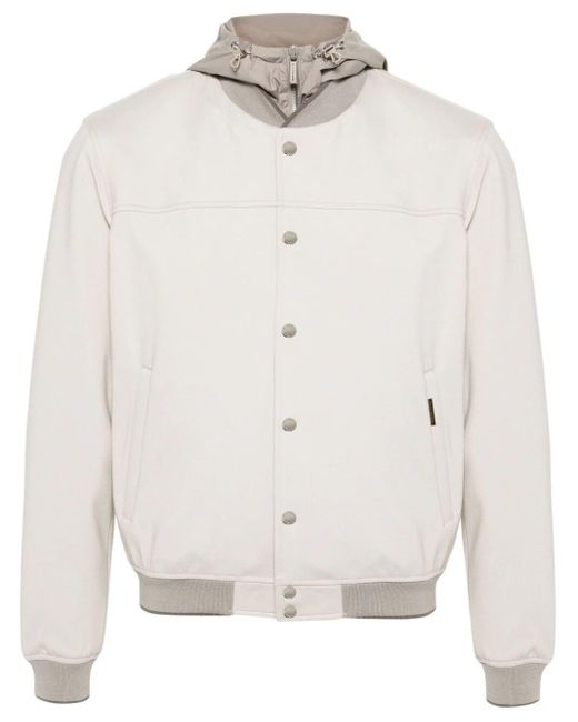 Moorer White `Darren` Bomber Jacket for men