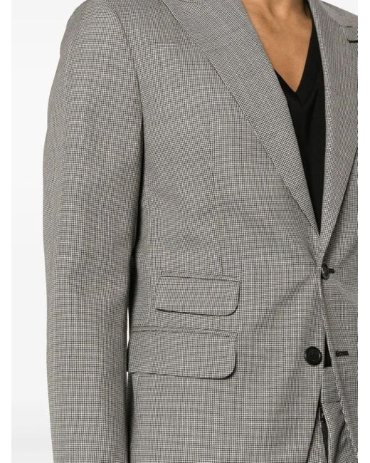 DSquared² Gray London Houndstooth-pattern Suit for men