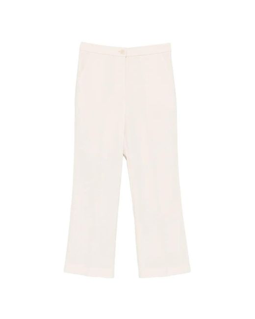 Patrizia Pepe White Soft Trousers