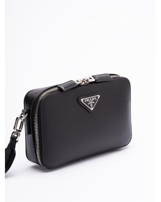 Prada Black Saffiano Leather Shoulder Bag for men