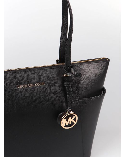 Michael Kors Black `Jet Set Item` E/W Tote Bag