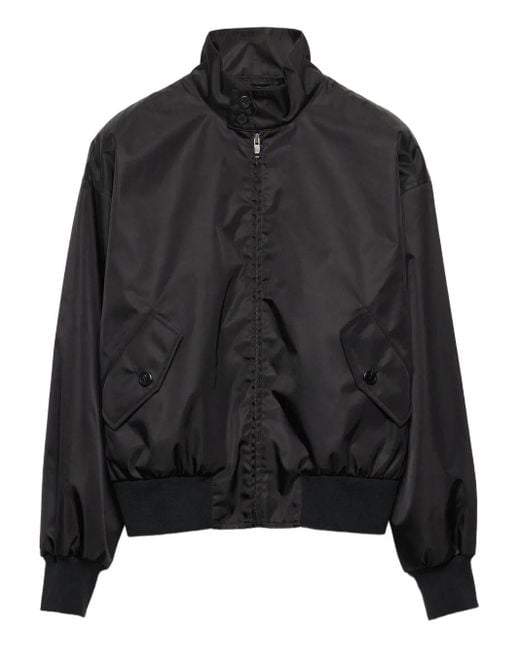Giacca Con Zip E Spalle Basse di Prada in Black da Uomo