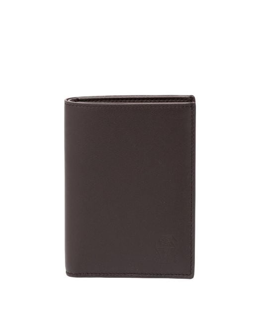 Brunello Cucinelli Brown Leather Cardholder for men