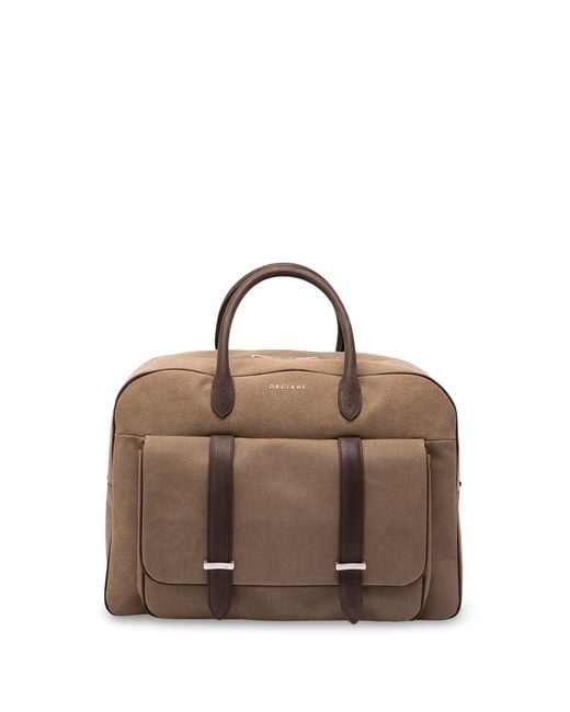 Orciani Brown 'Safari' Holdall for men