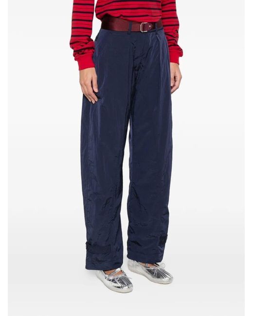 Pinko Blue Pavlova Belt-loop Trousers