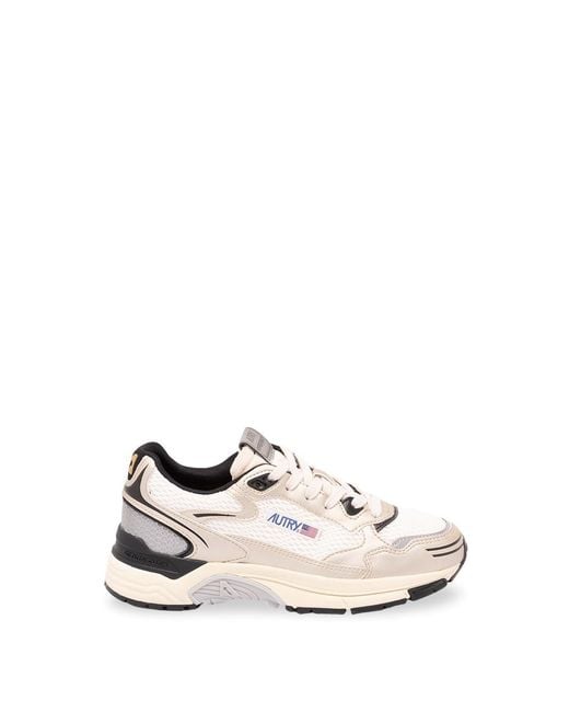 Autry White 'Hyperway' Low Sneakers