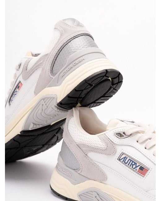 Autry White 'Hyperway Low' Sneakers for men