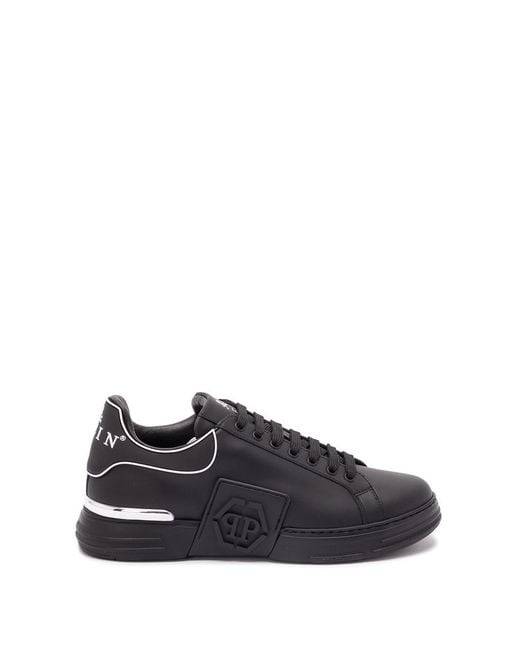 Philipp Plein Black Low-Top Sneakers 'Phantom Kick$ for men