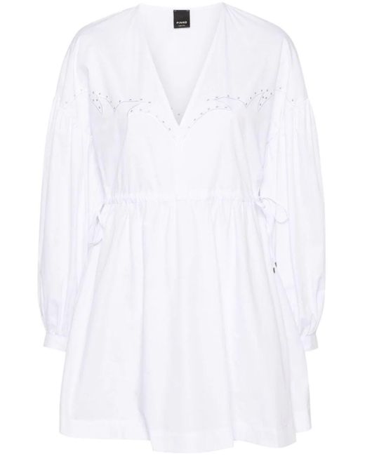 Pinko White Mini Dress Ace Ventura