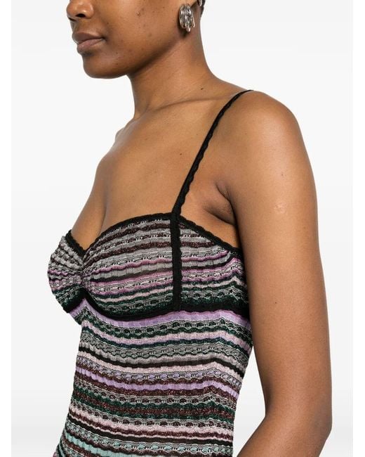 Missoni Yellow Striped Trim Dress