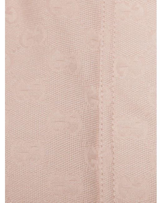 Piumino Imbottito In Tessuto Di Cotone GG di Gucci in Pink