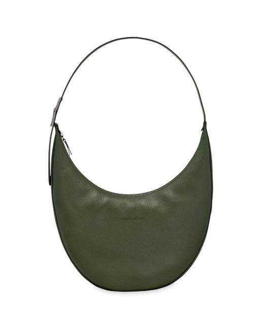 Longchamp Gray `Roseau Essential` Large Crossbody Bag