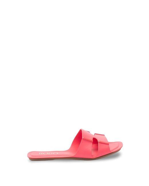 Rodo Pink Flat Sandals