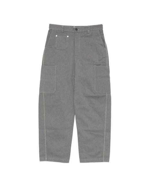 Givenchy Gray Denim Pants With Front 'Couture' Seams for men