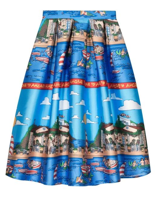 Midi Skirt di ALESSANDRO ENRIQUEZ in Blue