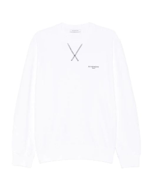 Givenchy White Logo Cotton Hoodie for men