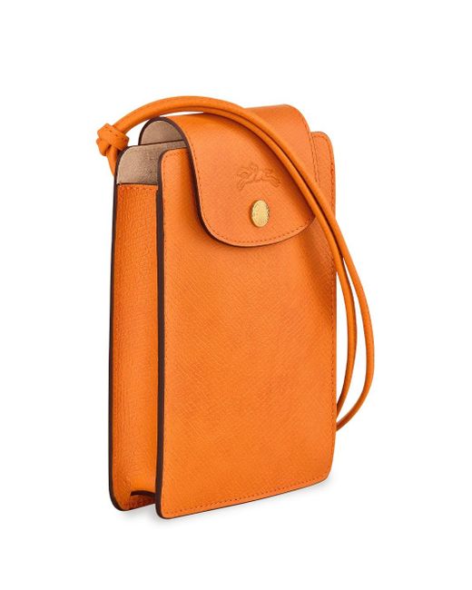 Longchamp Orange `Epure` Extra Small Crossbody Bag