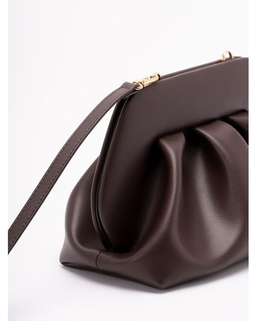 THEMOIRÈ Brown 'Tia Vegan Fabric' Clutch Bag