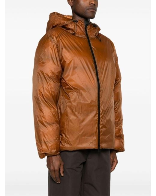 Rains Brown Kevo Puffer Jacket for men