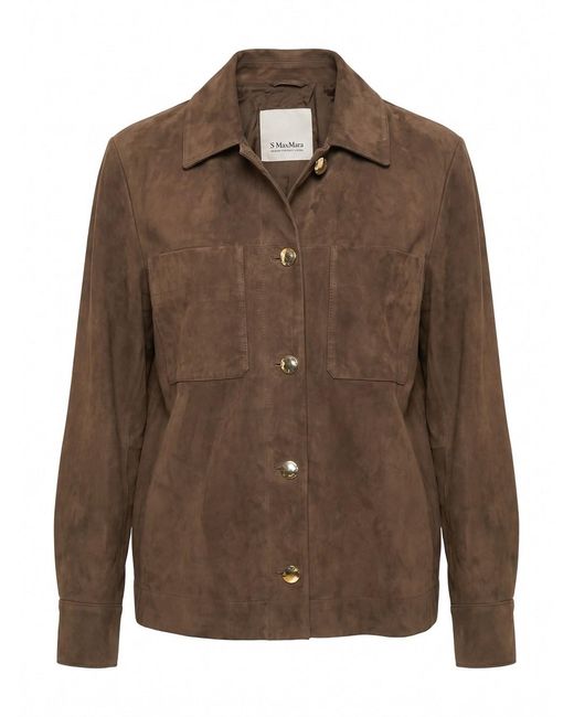 Max Mara Brown Maxmara 'S Leather Jacket