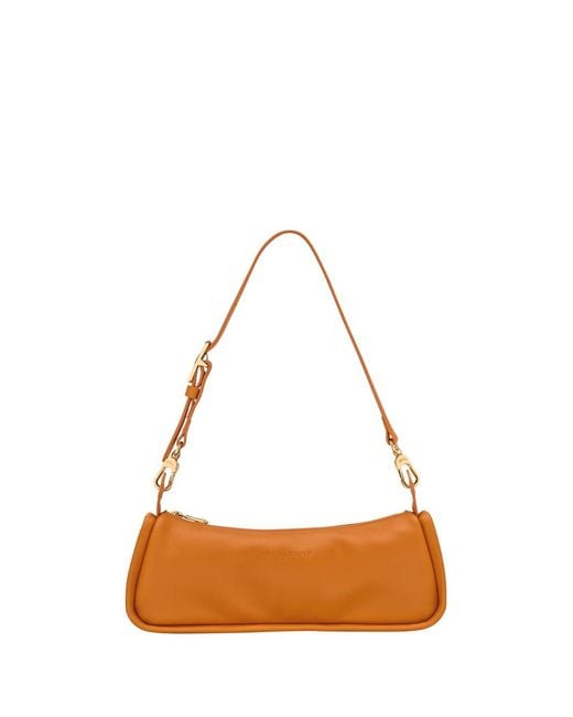 Longchamp White 'Looong' Small Shoulder Bag