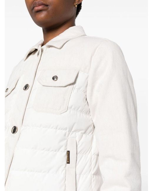 `Petunia` Padded Jacket di Moorer in White