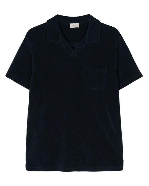 Altea Black `Alicudi` Polo Shirt for men