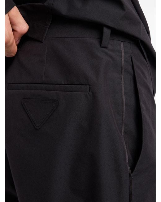 Prada Blue Technical Cotton Pants for men