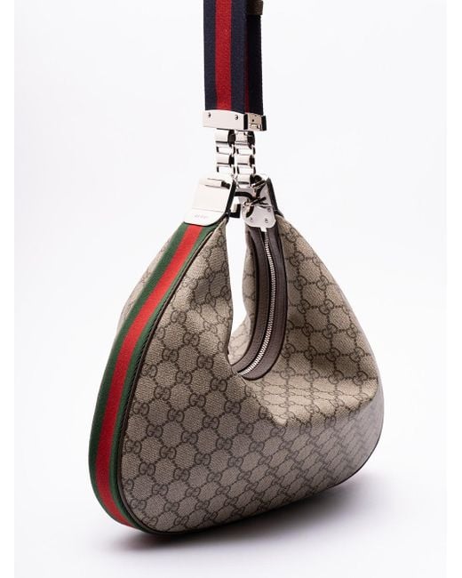 Gucci Brown ` Attache` Medium Shoulder Bag