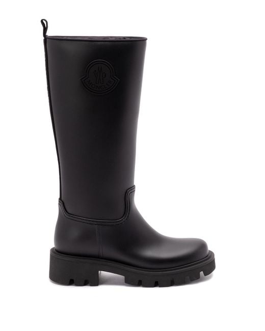 Moncler Black 'Kickstream' High Rain Boots