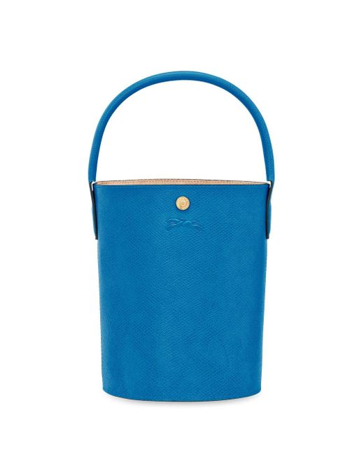 Longchamp Blue `epure` Small Bucket Bag