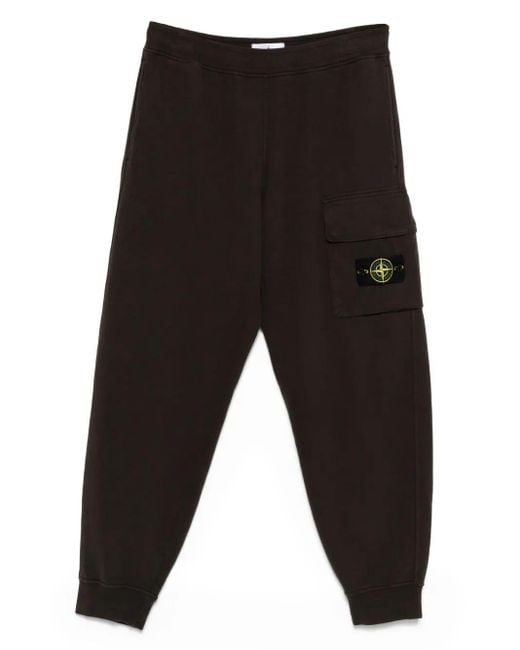 Pantaloni Sportivi di Stone Island in Black da Uomo