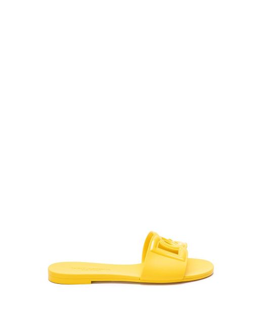 Dolce & Gabbana Yellow Beachwear Slides