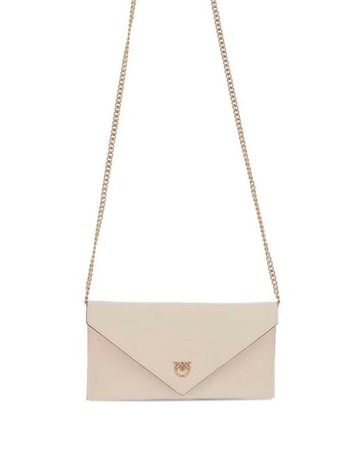 Pinko White Mini Flat Bag