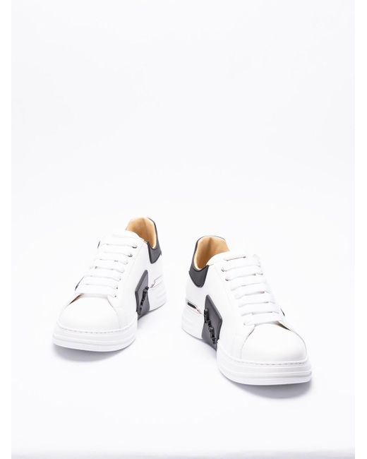 `Hexagon` Low-Top Sneakers di Philipp Plein in White da Uomo