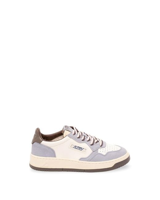 Autry White 'Medalist' Low Sneakers