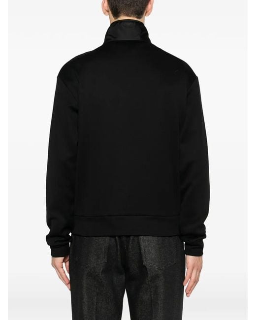 Prada Black Cotton And Re-Nylon Jacket for men