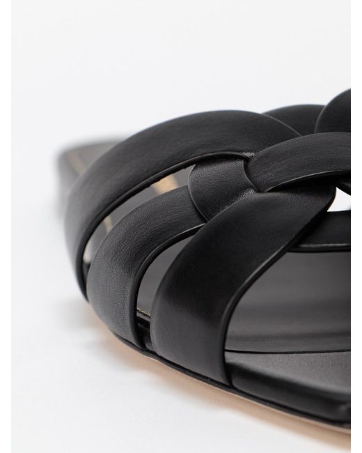 Saint Laurent White 'Tribute' Mules