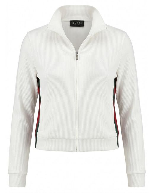 Gucci White Zip Sweatshirt