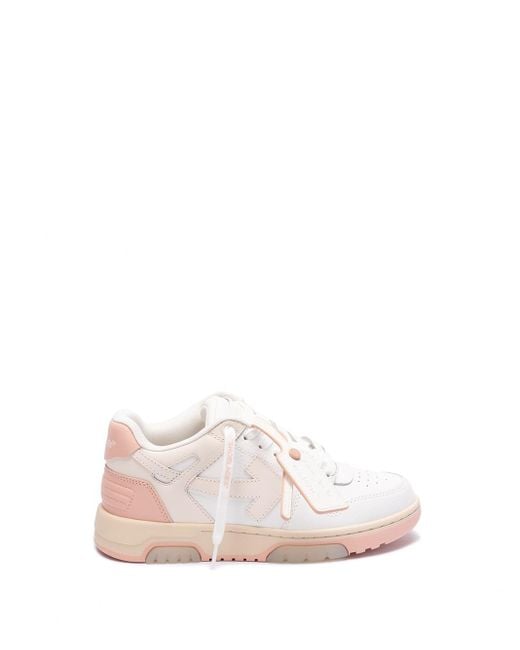Off-White c/o Virgil Abloh Pink Off `Out Of Office Calf Leather` Sneakers