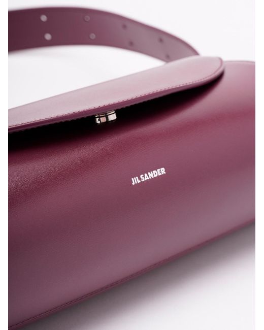 Jil Sander Purple Small 'Cannolo' Bag