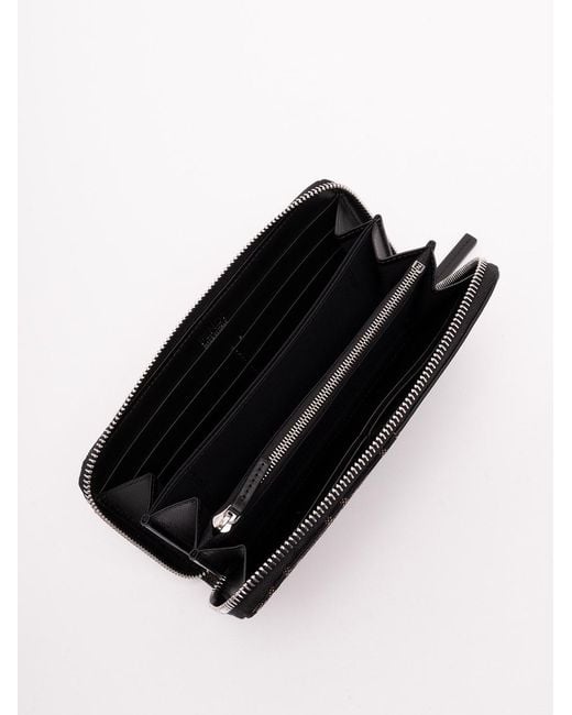 Fendi Black Zip Around Squared Ff for men